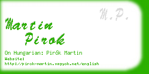 martin pirok business card