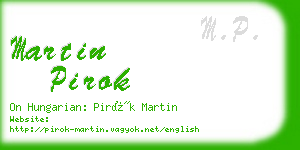 martin pirok business card